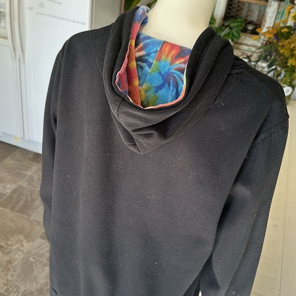 🐞Vintage West 49 60%cotton 40% polyester Y2K hoodie, multicolour n black youth L - Picture 4 of 9